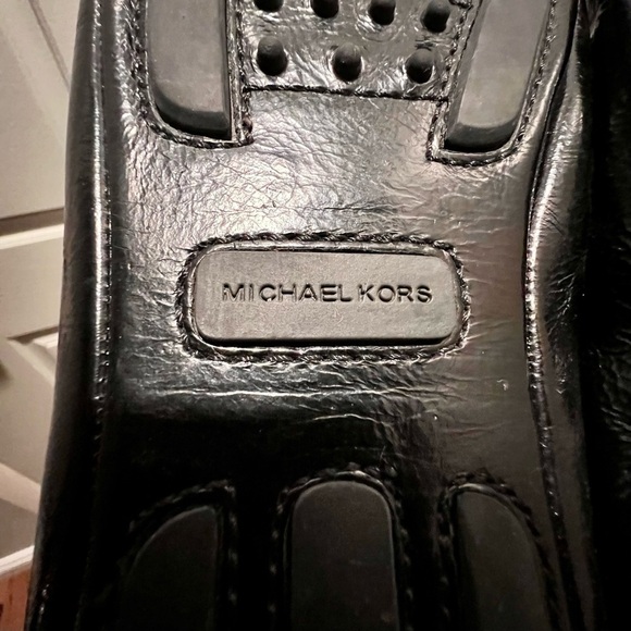MICHAEL MICHAEL KORS black leather ballet flats. Size 9.5M - Picture 7 of 8
